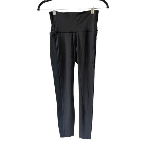 LULULEMON LUXESTREME LEGGINGS 4 RIBBED SIDE LEG PANEL POCKETS ANKLE YOGA ACTIVE - Picture 2 of 11